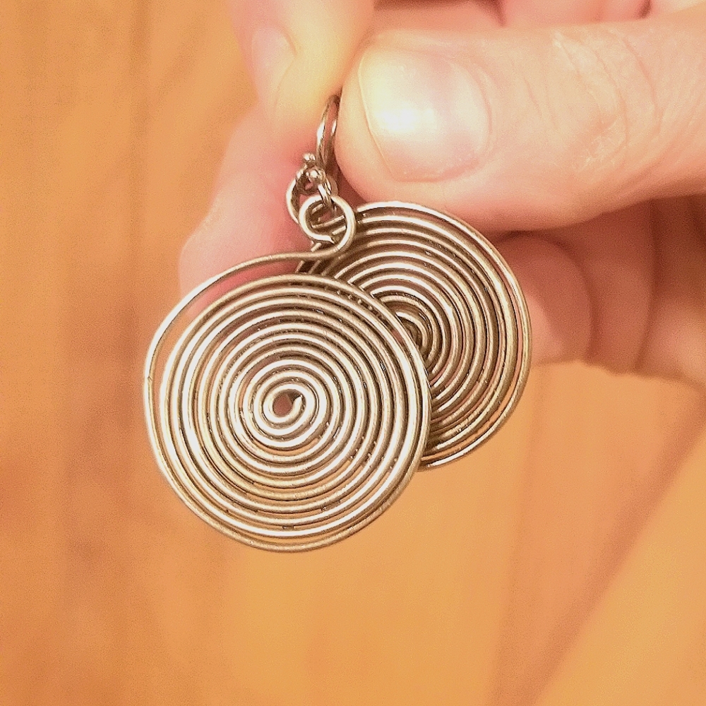 Handmade spiral earrings